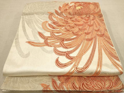 平和屋着物◎六通柄袋帯　乱菊　金糸　正絹　逸品　AAAY4408dt