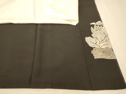 平和屋着物■豪華黒留袖 朱映 駒刺繍 風景文 金彩 正絹 逸品 AAAY4603fw