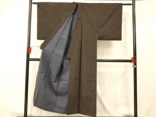 平和屋着物■男性 紬 格子文 正絹 逸品 AAAY4619fw