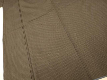 平和屋着物■男性 紬 格子文 正絹 逸品 AAAY4619fw