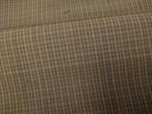 平和屋着物■男性 紬 格子文 正絹 逸品 AAAY4619fw