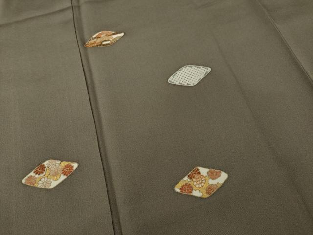 平和屋着物●銀座きしや　訪問着　駒刺繍　花菱文　正絹　逸品　AAAY4688ck