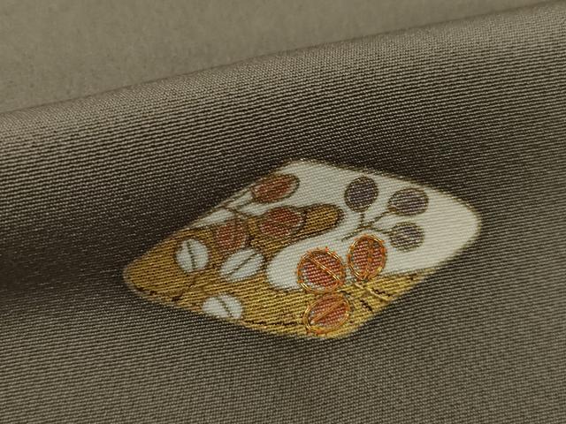 平和屋着物●銀座きしや　訪問着　駒刺繍　花菱文　正絹　逸品　AAAY4688ck