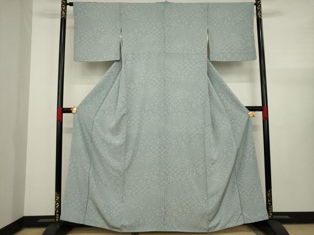 平和屋着物●上質な小紋 切嵌鳳凰花文 正絹 逸品 AAAY4699ck