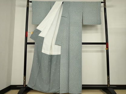 平和屋着物●上質な小紋 切嵌鳳凰花文 正絹 逸品 AAAY4699ck
