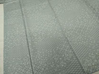 平和屋着物●上質な小紋 切嵌鳳凰花文 正絹 逸品 AAAY4699ck