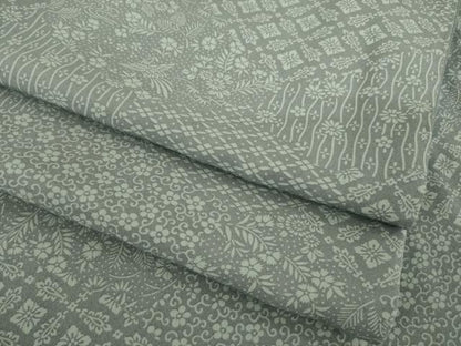 平和屋着物●上質な小紋 切嵌鳳凰花文 正絹 逸品 AAAY4699ck