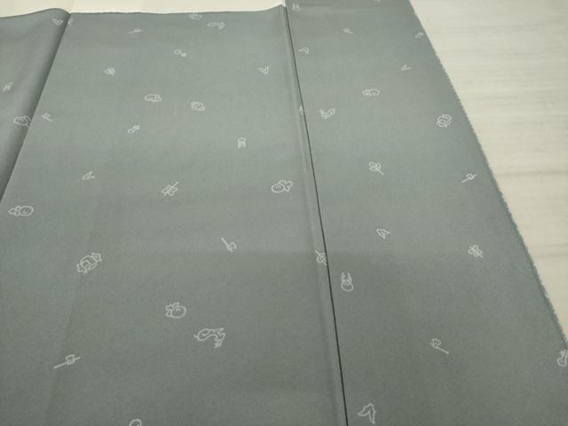 平和屋着物●上質な小紋 切嵌鳳凰花文 正絹 逸品 AAAY4699ck