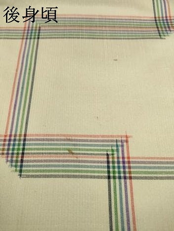 平和屋着物●上質な紬 幾何学文様 正絹 逸品 AAAY4700ck
