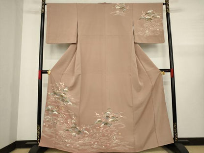 平和屋着物●訪問着　友禅　刺&amp;#32353;　吉祥宝尽くし　金糸　金彩　正絹　逸品　AAAY4706ck