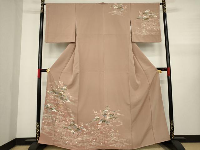 平和屋着物●訪問着　友禅　刺&amp;#32353;　吉祥宝尽くし　金糸　金彩　正絹　逸品　AAAY4706ck