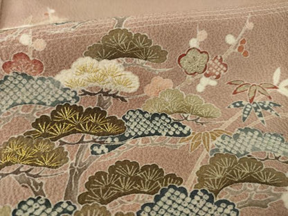 平和屋着物●訪問着　友禅　刺&amp;#32353;　吉祥宝尽くし　金糸　金彩　正絹　逸品　AAAY4706ck