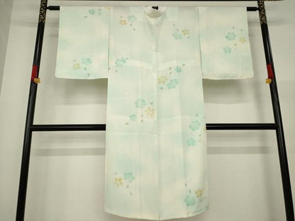 平和屋着物●長襦袢 無双仕立て 舞花文 暈し染め 正絹 逸品 AAAY4714ck