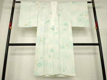 平和屋着物●長襦袢 無双仕立て 舞花文 暈し染め 正絹 逸品 AAAY4714ck