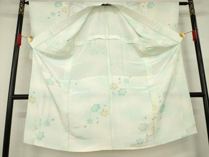 平和屋着物●長襦袢 無双仕立て 舞花文 暈し染め 正絹 逸品 AAAY4714ck