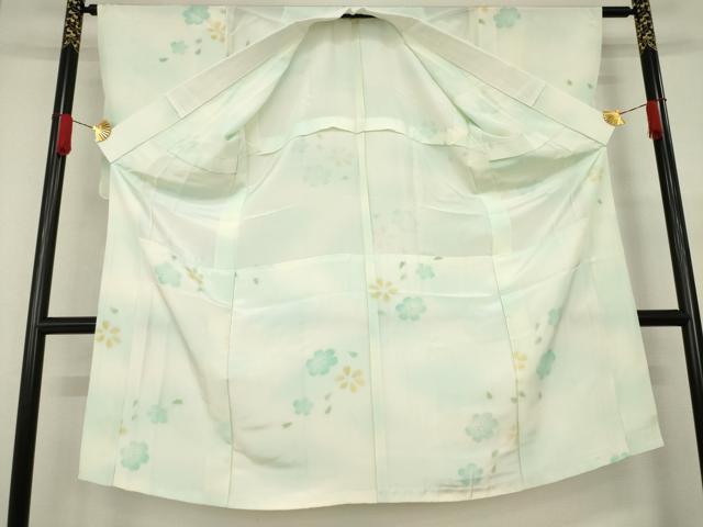 平和屋着物●長襦袢 無双仕立て 舞花文 暈し染め 正絹 逸品 AAAY4714ck