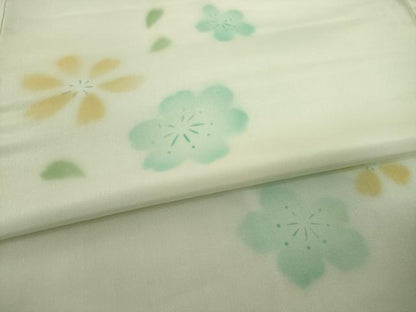 平和屋着物●長襦袢 無双仕立て 舞花文 暈し染め 正絹 逸品 AAAY4714ck
