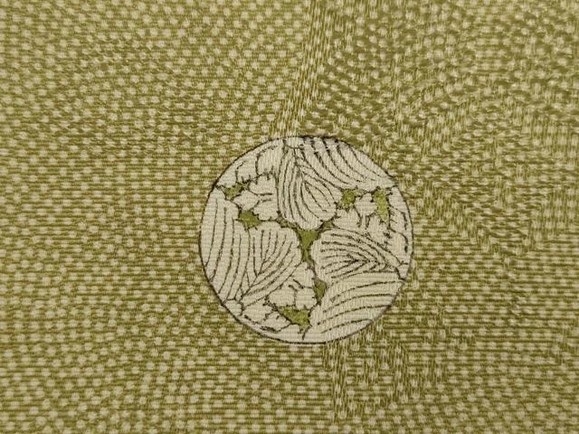 平和屋着物●江戸小紋　鮫小紋柄　双蝶文　正絹　逸品　AAAY4722ck