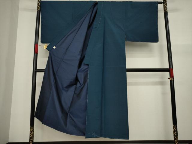 平和屋着物●男性 紬 色無地 褐返色 正絹 逸品 未使用 AAAY4723ck
