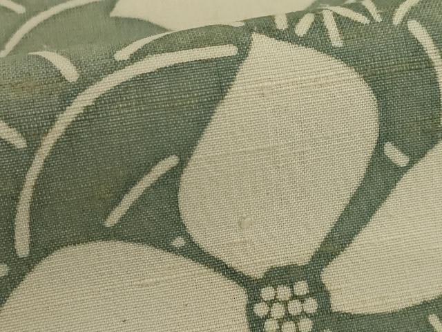 平和屋着物●上質な小紋 紬地 型染め 花尽し 正絹 逸品 AAAY4726ck