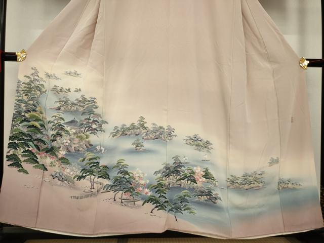 平和屋着物●十日町友禅作家　阿部佳雪　色留袖　松島　暈し染め　正絹　逸品　AAAY4737ck