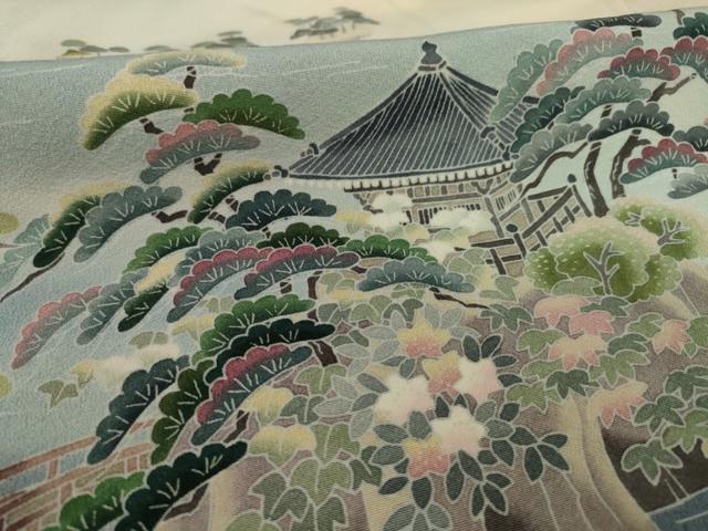 平和屋着物●十日町友禅作家　阿部佳雪　色留袖　松島　暈し染め　正絹　逸品　AAAY4737ck