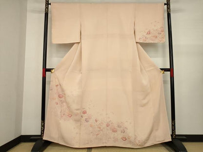 平和屋着物●訪問着　草花文　正絹　逸品　未使用　AAAY4744ck
