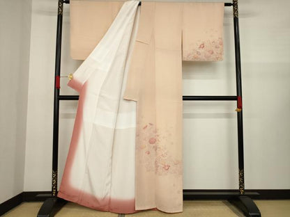 平和屋着物●訪問着　草花文　正絹　逸品　未使用　AAAY4744ck