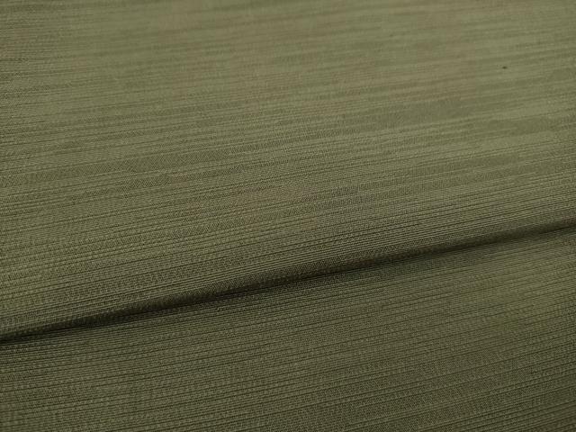 平和屋着物●男性 お召 色無地 灰汁色 正絹 逸品 AAAY4757ck