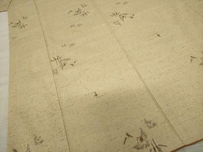 平和屋着物●ぜんまい紬　流水花文　正絹　逸品　AAAY4764ck