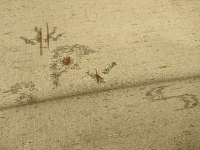 平和屋着物●ぜんまい紬　流水花文　正絹　逸品　AAAY4764ck