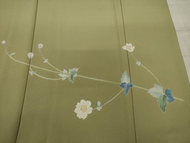 平和屋着物●京加賀糸目友禅作家　山崎巌　色留袖　舞花文　正絹　逸品　AAAY4766ck