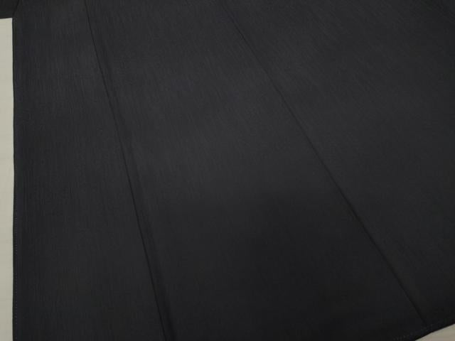 平和屋着物●上質な色無地　藍鉄色　正絹　逸品　AAAY4767ck
