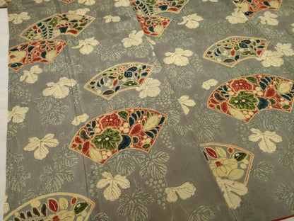 平和屋着物●上質な小紋 辻が花 地紙花文 正絹 逸品 AAAY4777ck
