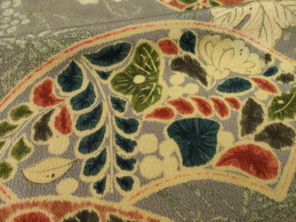 平和屋着物●上質な小紋 辻が花 地紙花文 正絹 逸品 AAAY4777ck