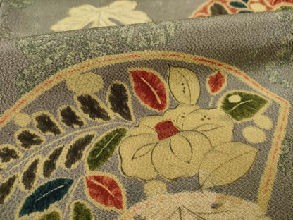 平和屋着物●上質な小紋 辻が花 地紙花文 正絹 逸品 AAAY4777ck