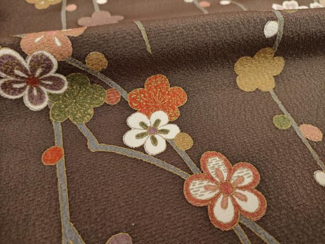 平和屋着物●訪問着 枝垂れ花文 暈し染め 金彩 正絹 逸品 AAAY4789ck