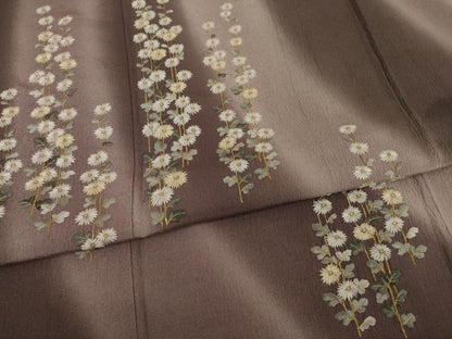 平和屋着物●訪問着 刺繍 流水花文 暈し染め 金糸 正絹 逸品 AAAY4792ck
