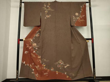 平和屋着物●訪問着 駒刺繍 楽器花文 金彩 正絹 逸品 AAAY4797ck