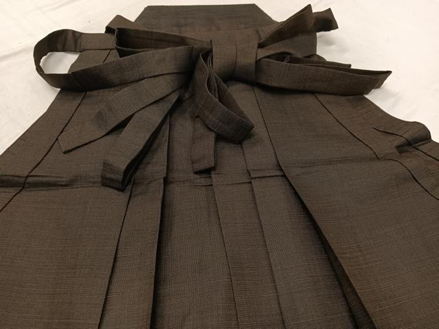 平和屋着物○男性 馬乗り袴 紬地 憲法色 正絹 逸品 AAAY5590ph