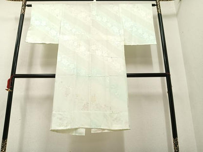 平和屋着物●長襦袢　無双仕立て　桜地紋　暈し染め　正絹　逸品　未使用　AABF6970ph