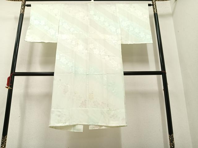 平和屋着物●長襦袢　無双仕立て　桜地紋　暈し染め　正絹　逸品　未使用　AABF6970ph