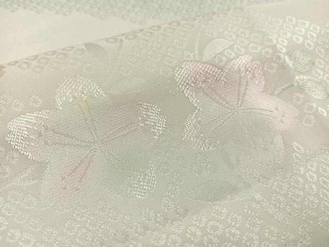 平和屋着物●長襦袢　無双仕立て　桜地紋　暈し染め　正絹　逸品　未使用　AABF6970ph