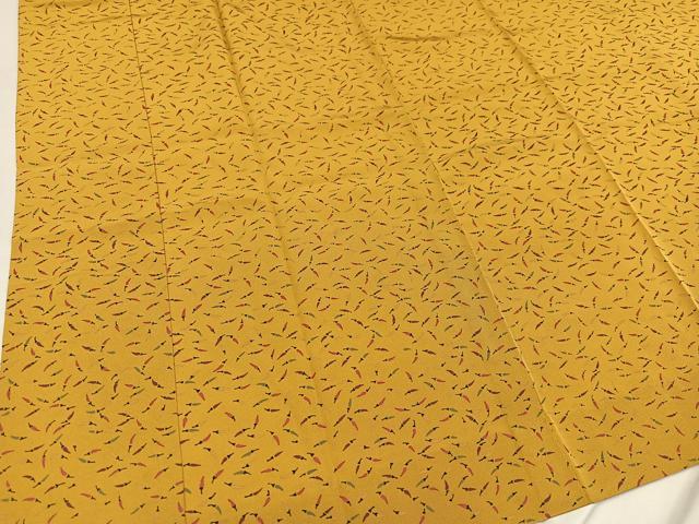平和屋着物●長襦袢 無双仕立て 成り物 唐辛子 正絹 逸品 AAAY5616ph