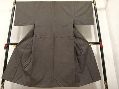平和屋着物●男性 お召 アンサンブル 亀甲柄 正絹 逸品 AAAY5617ph