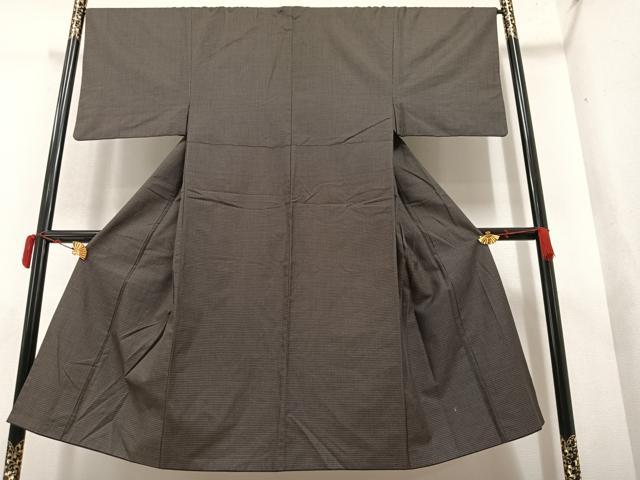平和屋着物●男性 お召 アンサンブル 亀甲柄 正絹 逸品 AAAY5617ph