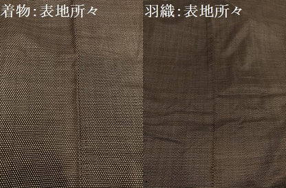 平和屋着物●男性　本場大島紬　アンサンブル　一元７マルキ　正絹　逸品　AAAY5633ph