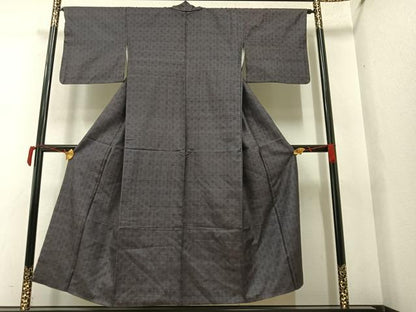 平和屋着物●上質な紬 アンサンブル 花尽くし 正絹 逸品 AAAY5634ph