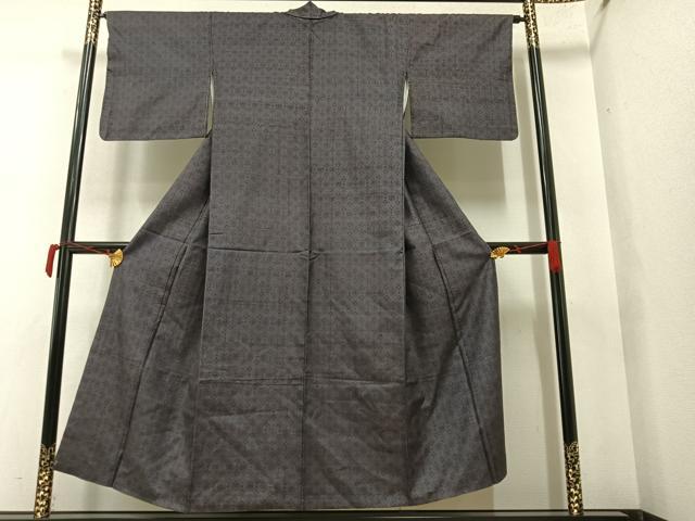 平和屋着物●上質な紬 アンサンブル 花尽くし 正絹 逸品 AAAY5634ph
