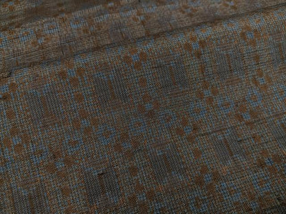 平和屋着物●上質な紬 アンサンブル 花尽くし 正絹 逸品 AAAY5634ph